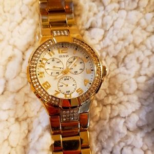 Gold Guess watch